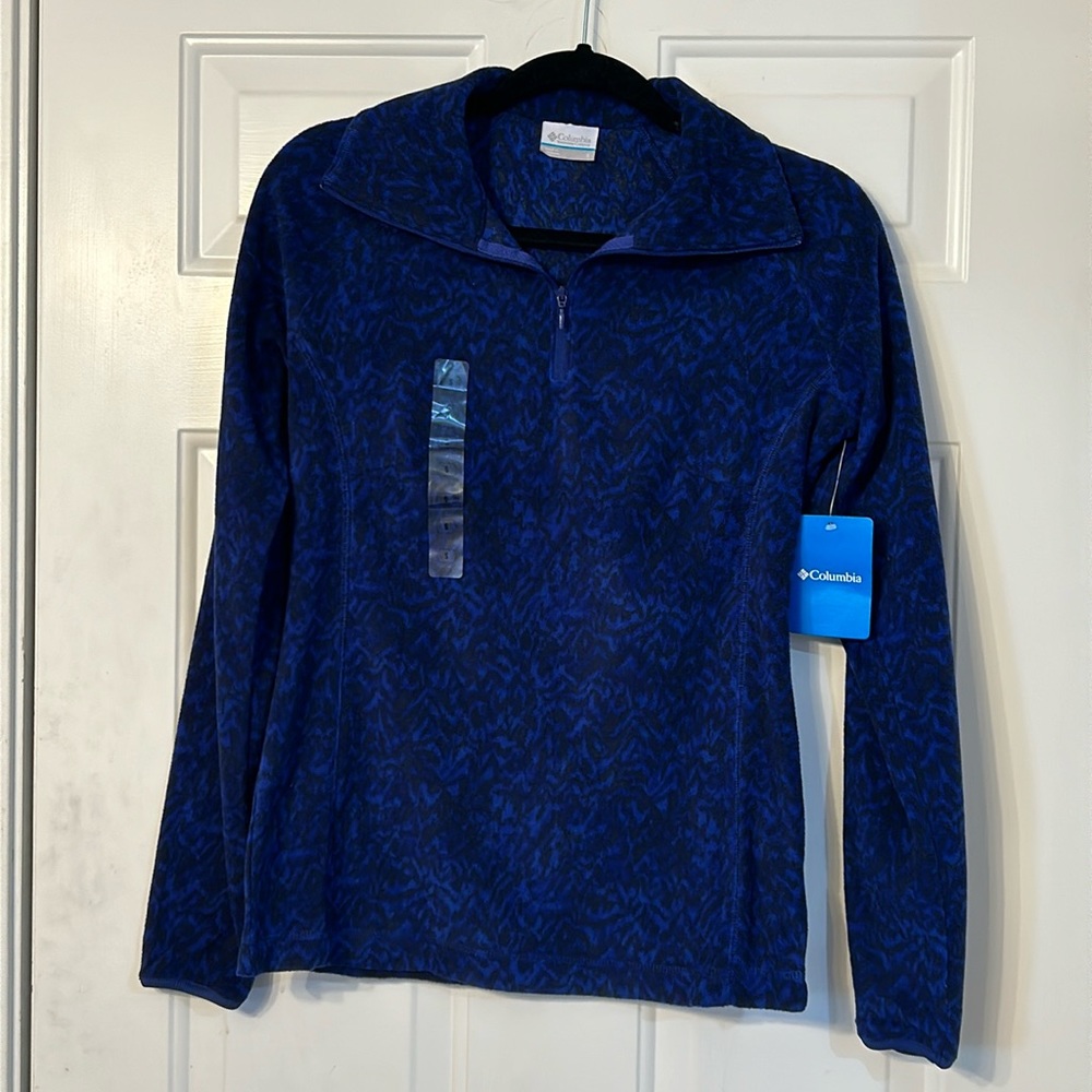 NWT Columbia half zip animal print fleece, size S